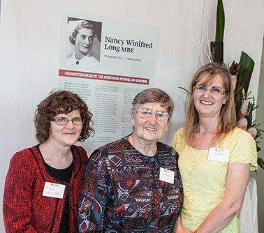 Nancy Long's Sister - Mrs. Trethowan and her Daughters at the opening of the dining hall
